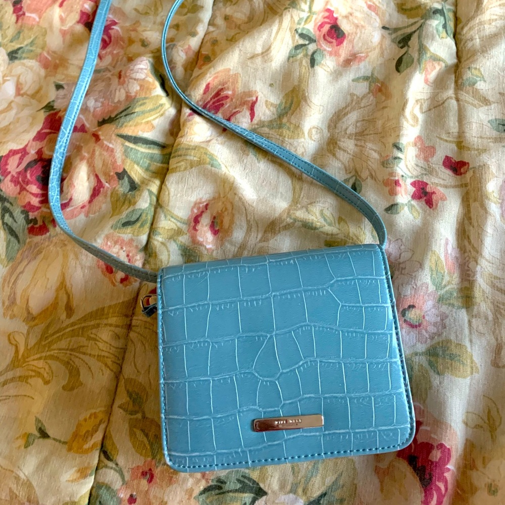 Nine West Blue Snake Skin Print Purse